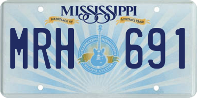 MS license plate MRH691