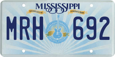 MS license plate MRH692