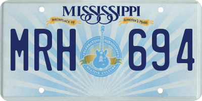 MS license plate MRH694