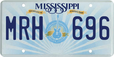 MS license plate MRH696
