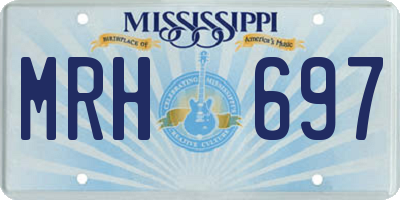 MS license plate MRH697