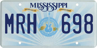 MS license plate MRH698