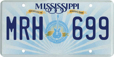 MS license plate MRH699