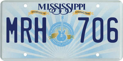 MS license plate MRH706