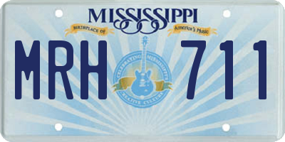 MS license plate MRH711