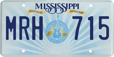 MS license plate MRH715