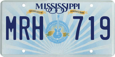 MS license plate MRH719