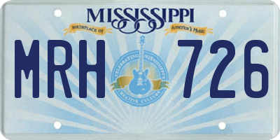 MS license plate MRH726