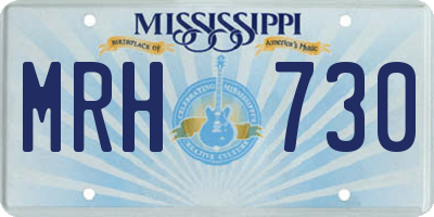 MS license plate MRH730