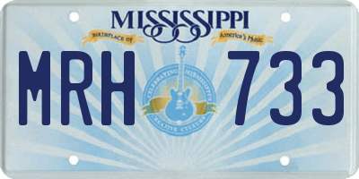 MS license plate MRH733