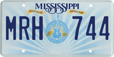 MS license plate MRH744