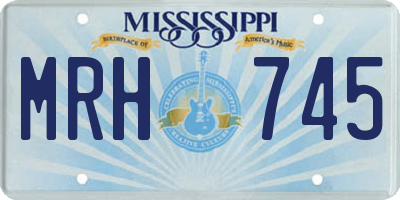 MS license plate MRH745