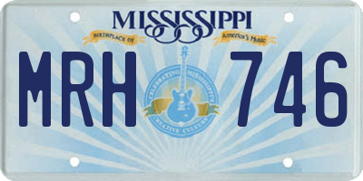 MS license plate MRH746
