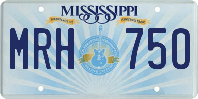 MS license plate MRH750