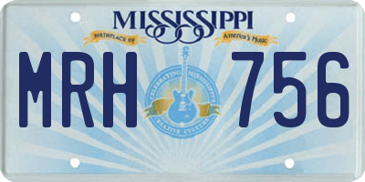 MS license plate MRH756