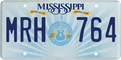 MS license plate MRH764