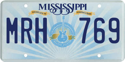 MS license plate MRH769