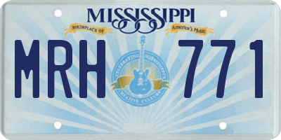 MS license plate MRH771