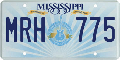MS license plate MRH775