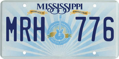MS license plate MRH776