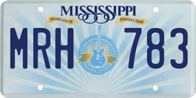 MS license plate MRH783