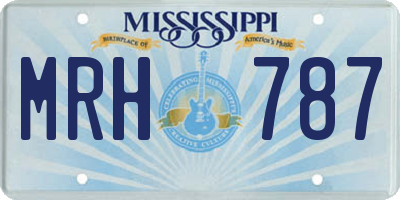 MS license plate MRH787