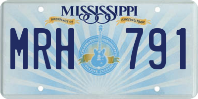 MS license plate MRH791