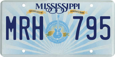 MS license plate MRH795