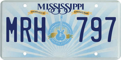MS license plate MRH797