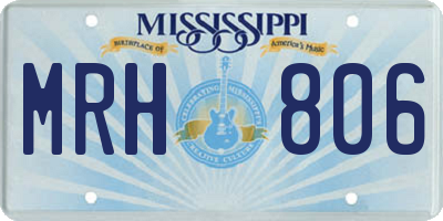 MS license plate MRH806