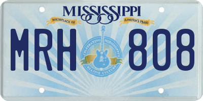 MS license plate MRH808