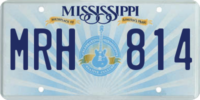 MS license plate MRH814