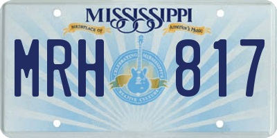 MS license plate MRH817