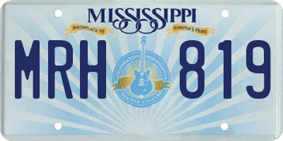 MS license plate MRH819