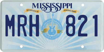MS license plate MRH821