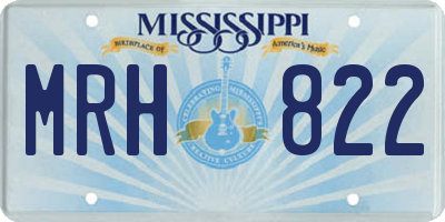 MS license plate MRH822
