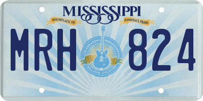MS license plate MRH824