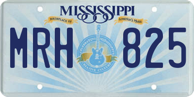 MS license plate MRH825