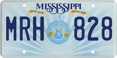 MS license plate MRH828