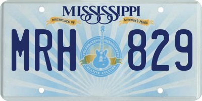 MS license plate MRH829