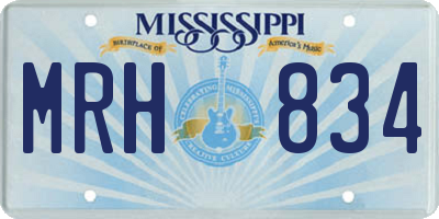 MS license plate MRH834