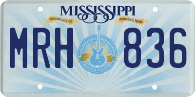 MS license plate MRH836