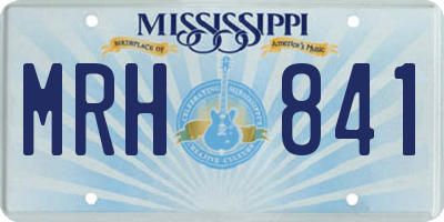 MS license plate MRH841