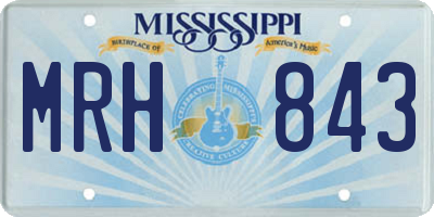 MS license plate MRH843