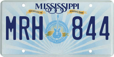 MS license plate MRH844