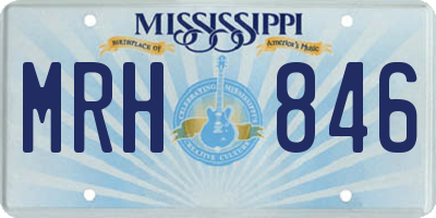 MS license plate MRH846