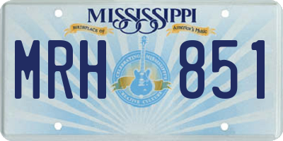 MS license plate MRH851