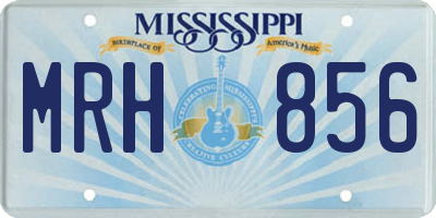 MS license plate MRH856