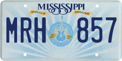 MS license plate MRH857