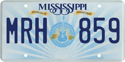 MS license plate MRH859